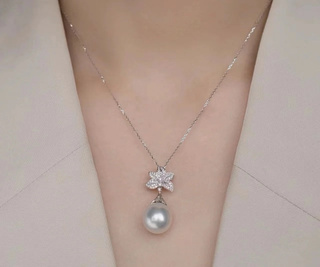 P1458 10-11mm DIY Natural  Freshwater Pearl Charm Pendant Necklace Accessory 925 Sterling Silver Jewelry for Women Without Chain