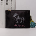 Custom  Logo Plain Black Satin Packing  Bag  With Zipper Satin Jewelry Pouch Soft Durable Satin Bag