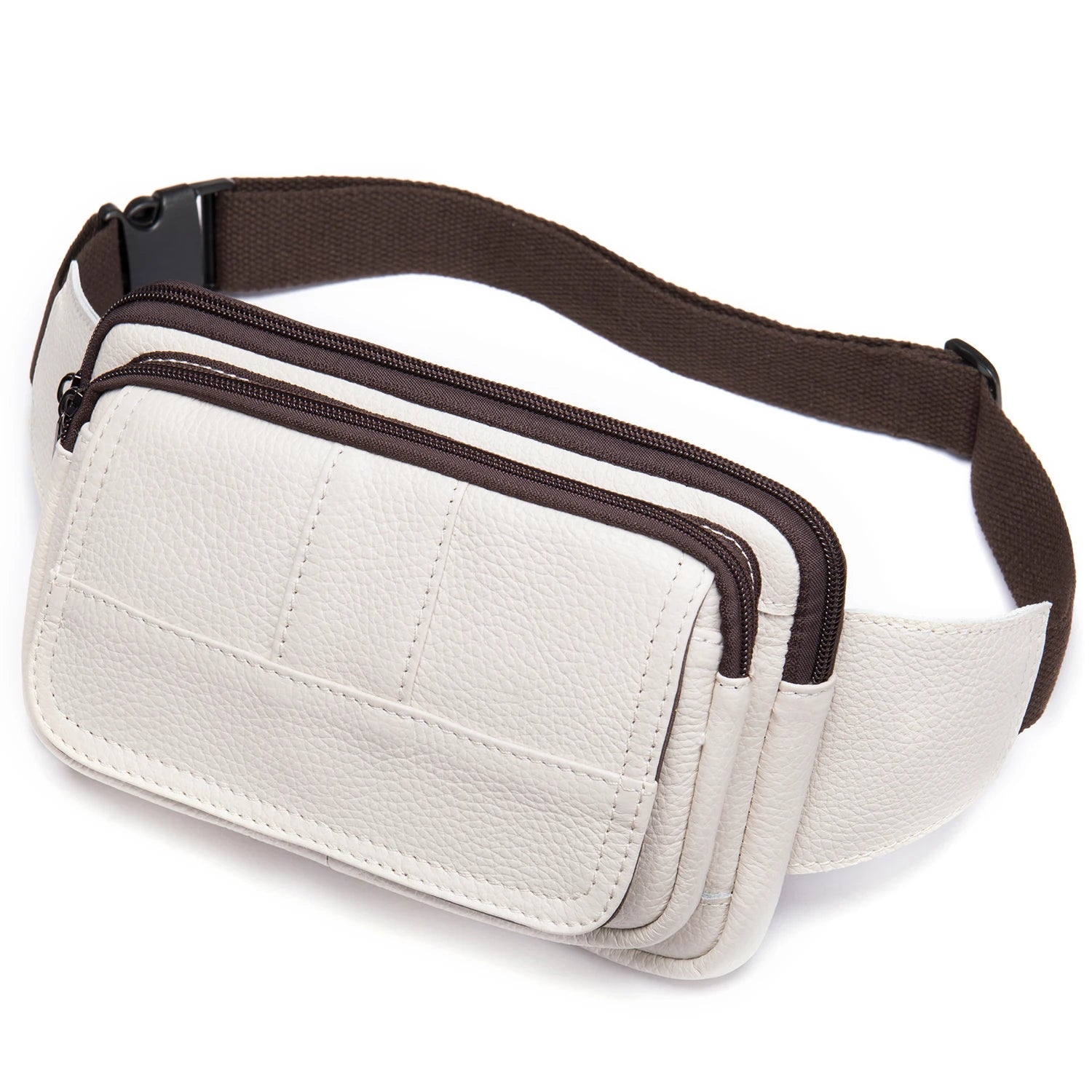 MARRANT Genuine Leather Women Waist Pouch Bag Sport Travel Chest Sling  Bag Leather Fanny Pack Men
