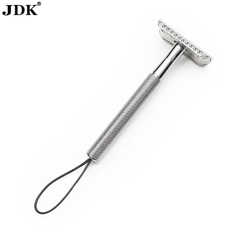 JDK 1PC Reusable Safety Razor Stainless Steel Metal Shaving Razor 0 Waste with Hanging