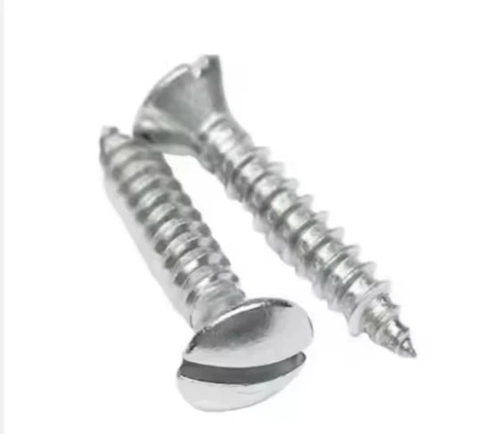 DIN7973 Metal Self-Tapping Screws Fasteners with Slotted Oval Raised Countersunk Head Metric Measurement System
