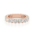 VOAINO Lovers Gift Vvs Lab Grown Diamond Jewelry Round Cut Wedding Eternity Band Ring Set 18k Gold With Lab Diamond for Couple