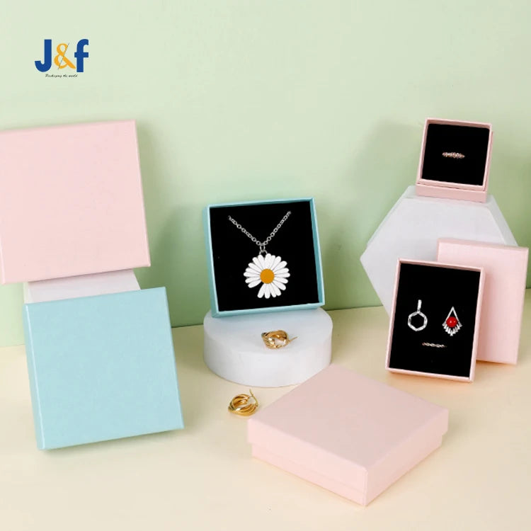 Custom logo Jewelry Package Box Necklace Ring Earring Bracelet Sliding Jewelry Boxes Drawer Sliding Paper Box