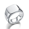 Wholesale Custom Logo Engrave Men Stainless Steel Jewelry Stainless Steel Signet Ring Men