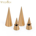 WYP Luxury  Golden Metal Ring Display Cone Decoration Jewelry Display Ring Storage Rack Jewelry Ring Holder