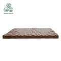 MUMU 3D Eco-friendly Timber Siding Customization Curve Fluted Wainscoting Real Wood Wall Panels