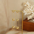 Light Luxury Gold Plated Geometric Pendant Tassel Earrings Women Fashion Copper Ball Drop Earrings Hot Selling Boucles Doreilles