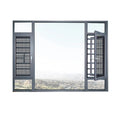 Latest Modern Thermal Break Simple Soundproof Double Glazed Insulated Aluminum Glass Casement Windows Impact Energy Efficiency