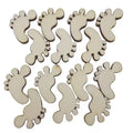 DIY Wood Customized Unfinished Feet Discs Laser Cut Wood Crafts Ornaments