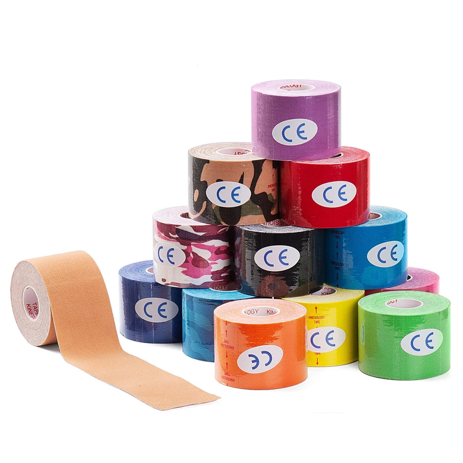 New Athletic Muscle Kinesiology Tape Custom Print Cotton Adhesive Straps 5cm*5m Waterproof Sports Tape with Free Sample