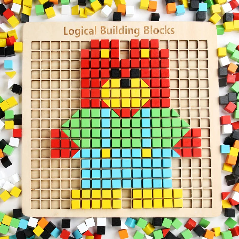 Starting Point Children Wooden Creativity Logical Thinking Block Building 3D Puzzle Early Educational DIY Board Game Toys 3-10