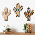 Tailai Rustic Farmhouse Wooden Wall Hanging Decor with Cactus and Flower Patterns Custom Size for Living Room Bedroom Bathroom