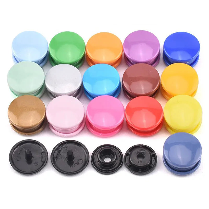 Custom White T3/T5/T8 Snap Fastener Button POM/PP/Plastic Press Stud Prong Snap Buttons