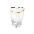 Factory Wholesale 150ml Simple Gold Rim Cocktail Glass Transparent Whisky Glass Water Cup Custom Creative Heart Shaped Design