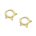 Trendy Jewelry 925 Sterling Silver Gold Plated  Zircon Hoop Earrings for Women