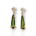 Laodun Latest Fine Jewelry S925 Drop Earrings Engagement Elegant Creative CZ Diamond Dangle Sterling Silver Earrings Vermeil
