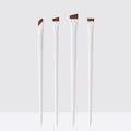 4pcs White Black Flat Eye Shadow Eyeliner Blade Eyebrow Brush Nylon Angled Makeup Brush Set Vegan Single Make up Brushes