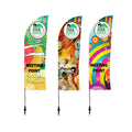 Wholesale Eco-Friendly Polyester Digital Printed Custom Hanging Feather Stand Base High Resolution ISO9001 Certified for