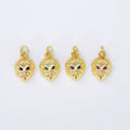 CZ8303 Dainty Minimalist Tiny Mini Small CZ Diamond Leo Leopard Sea Horse Owl Fox Animal Charm Pendants