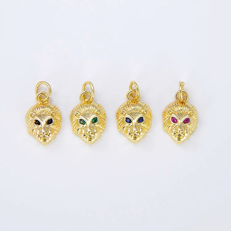 CZ8303 Dainty Minimalist Tiny Mini Small CZ Diamond Leo Leopard Sea Horse Owl Fox Animal Charm Pendants