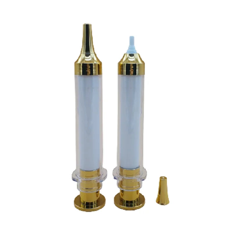 Airless Bottle Gold Silver 10ML Cosmetics Essence Skincare Serum Facial Hyaluronic Acid Packaging Empty Vacuum Bottle