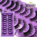 Mink Lashes Fluffy 10 Pairs False Eyelashes Natural Cat Eye Volume Real Mink Lashes