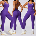 High Quality Backless One Piece Seamless Full BodySuit Gym Wear Active Workout Breathable Soft Yoga Workout Jumpsuits for Women