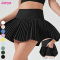 Janya Women's Double-Layer Fitness Yoga Shorts Skirt Elastic Waist Sports Pleated Golf Tennis Wear Custom Mini Tennis Skirt 2 1