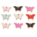 Alloy Oil Drops butterfly Accessories DIY Necklace Diy Jewelry Black Enamel Pendant Charms
