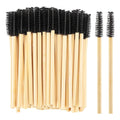 50pcs/bag Disposable Bamboo Eyelash Brush Black Pink Blue Mascara Wands Applicators Eye Lash Curling Comb Make up Tools