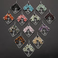Hongzhuo Factory Directly Wholesale Natural Chakra Stone Chips Tree of Life Necklace Tree Pendant Necklace Jewelry