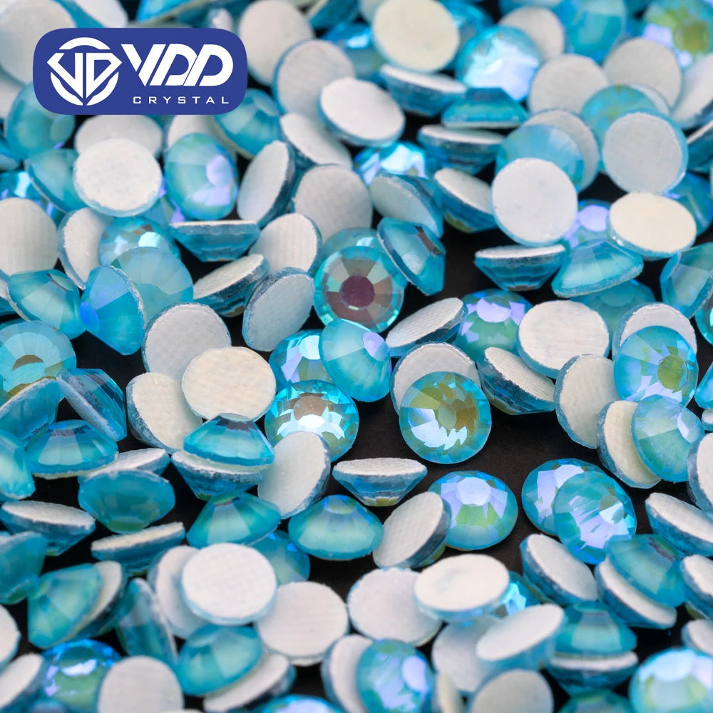 VDD 382 D.H Blue SS6-SS30 Hot-Fix Glass Rhinestones Crystal Flatback Strass Stones For Wedding Dress DIY Crafts Accessories