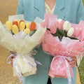 Wholesale Hand Knitting Flower Bouquet Artificial Little Daisy Artificial Roses Flower Bouquet