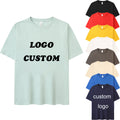 240 GSM High Quality Drop Shoulder T Shirt Custom Heavy Weight t Shirts Casual 100% Cotton Crewneck T-shirt for Men