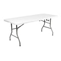 6FT HDPE Plastic Folding Table Portable Rectangle Design Easy to Clean and Moisture Proof for Outdoor Use