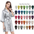 Solid Colored Wedding for Bride Bridesmaids De Mariage Luxury Women Femme Silk En Satin Bridal Kimono Robes