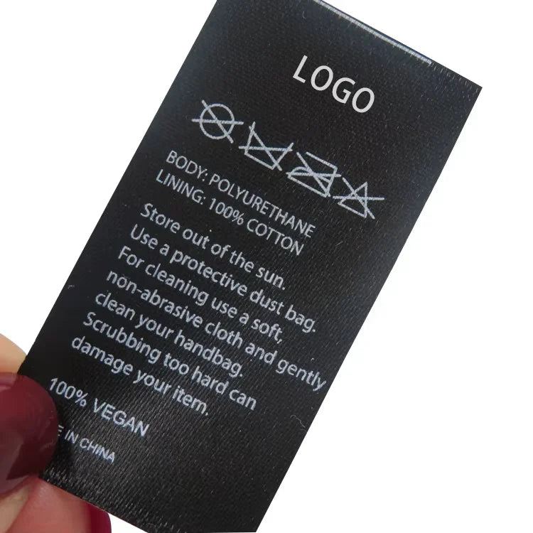 Personal Clothing Tag Nylon Wash Care Neck Labels and Rfid Washing Label Washing Lnstructions