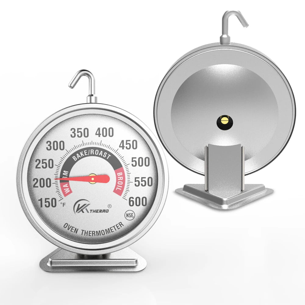 Stainless Steel Large Dial Oven Thermometer 360 Degrees Rotation Hanger Triangle Holder Baking Cooking Thermometer From Metal