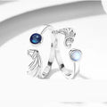 S925 Silver Plated angel devil Romantic Promise Couple Ring Sun Open Rings For Women Men Wedding Engagement Wedding Jewelry