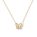 Fashion Jewelry Set Personalized 18K Gold Stainless Steel Shell Butterfly Pendant Necklace Earrings Set YF2439