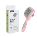 Plastic One-key Self Cleaning Cat Long Pins Brushes Dog Pet Grooming Slicker Brushes