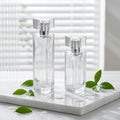 Luxury Triangle Fine Mist Sprayer 30ml Perfume Glass Bottle clear Mist Printing Custom logo Available Wholesale for Perfume Shop