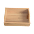 Handmade Custom Size and Color Sliding Lid Gift Box Wooden Slide Storage Box with Transparent Acrylic Cover