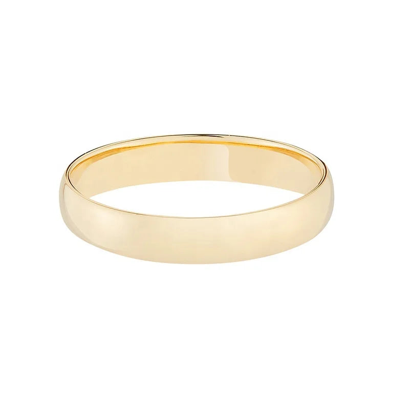 Gemnel Solid 925 Silver Men Thin Band Engagement Wedding Ring