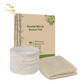 8cm Eco-friendly Reusable Makeup Remover Pads Laundry Bag Set Scrub Cleansing Bamboo Removal Pads