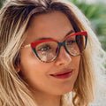 Wholesale High Quality Cateye Flat Glasses 0 Degrees Unisex Anti Blue Light Glasses Frame Optical Eyeglass Frame for Women