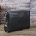 Contact's Full Grain Leather Clutch Bag for Men Anti Theft Hand Bag With Coded Lock Mens Luxury Genuine Leather Clutch Purse Bag