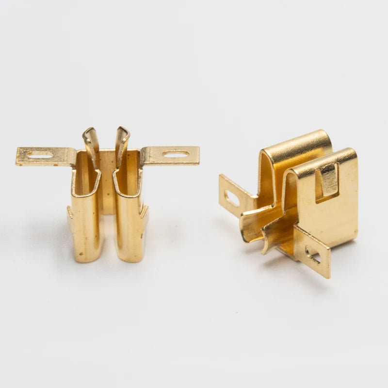 Custom Electrical Sochket Metal Brass Metal Hardware Copper Stamping Small Battery Spring Contacts Stamping Part