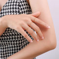 Dainty Stainless Steel 18K PVD Gold Plating Water Wavy Thin Rings Jewelry for Daily Wearing