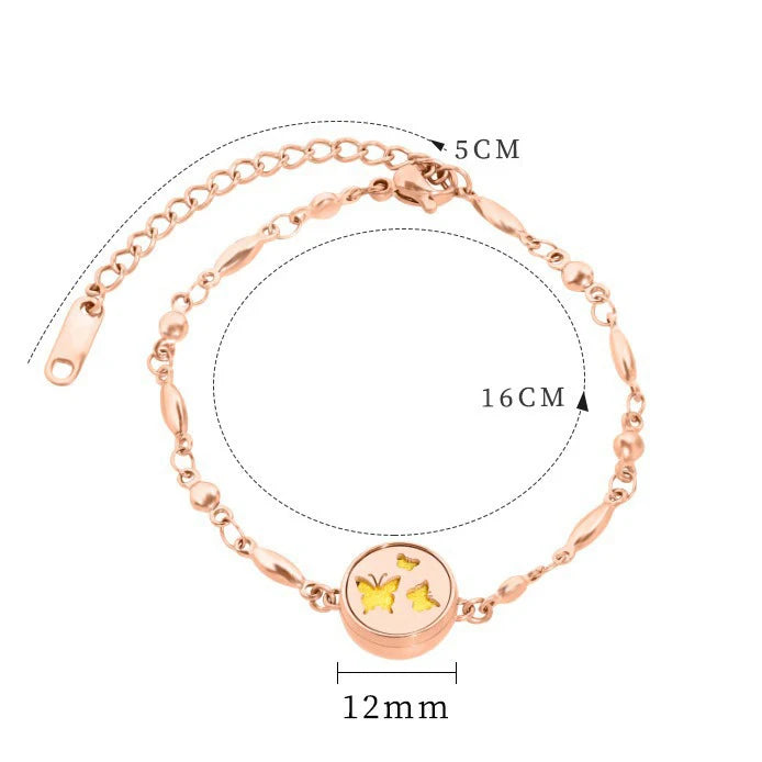 316L Stainless Steel Silver Plated 12mm Hollow Multi-layer Tree Life Flower Classic Aromatherapy Charm Bracelet Perfume